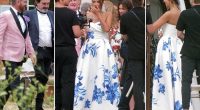 Nick Knowles marries Katie Dadzie as bride shuns tradition in blue floral gown as pair celebrate wedding day