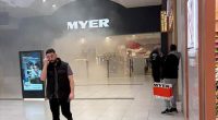 Northlands Shopping Centre in Melbourne's north was evacuated on Thursday morning (pictured, smoke coming from Myer)