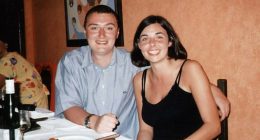 Bradley John Murdoch tricked Peter Falconio and Joanne Lees (pictured together) into stopping on a remote Outback highway where he shot Peter in the head and tied up Ms Lees, who managed to escape