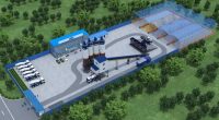 A rendering of what the SMR concrete batch plant would look like on Hargrvove Grade.
