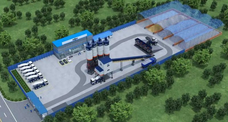 A rendering of what the SMR concrete batch plant would look like on Hargrvove Grade.