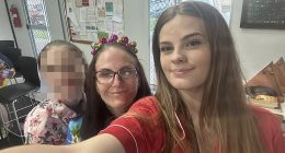 Pheobe Bishop, pictured with her mum Kylie Johnson, went missing on May 15, with officers discovering what were believed to be the teenager's remains near Goodnight Scrub National Park on Friday