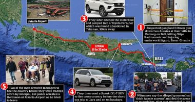 After the shooting, the suspects allegedly travelled across Indonesia in a bid to flee the country