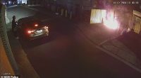 An arsonist targeted Eat Fuh in Marrickville two nights in a row (pictured, the first attack)