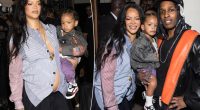 Pregnant Rihanna and son Riot support A$AP Rocky at his Paris Fashion Week show