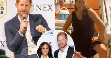 Prince Harry says Meghan Markle ‘was most trolled person in the world’ during surprise appearance in New York