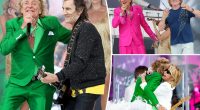 Rod Stewart brings out Ronnie Wood and more music legends during Glastonbury set
