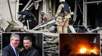 Russian attacks on Ukraine kill 14 civilians as Zelensky travels to UK