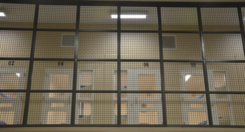 Cells at the Flagler County jail, where Ryan Nelson is being held without bond. (© FlaglerLive)