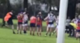 A footy coach has dodged jail time after he was seen running onto the field during a SANFL Juniors game in 2023 before hitting a 12-year-old boy