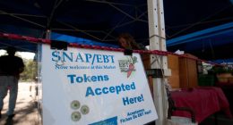 t a farm market in St. Petersburg, Florida, SNAP recipients were able to use their Electronic Benefits Transfer cards for food. (Photo by Lance Cheung/USDA).