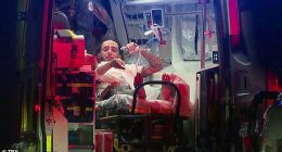 The young man is recovering in hospital after he was stabbed by a group of up to 10 males
