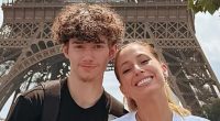 Stacey Solomon’s son Zach, 17, towers over her as they enjoy Pokemon holiday in Paris after TV series rows