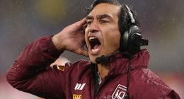 Maroons assistant coach and former champion halfback Johnathan Thurston barks instructions from the sideline