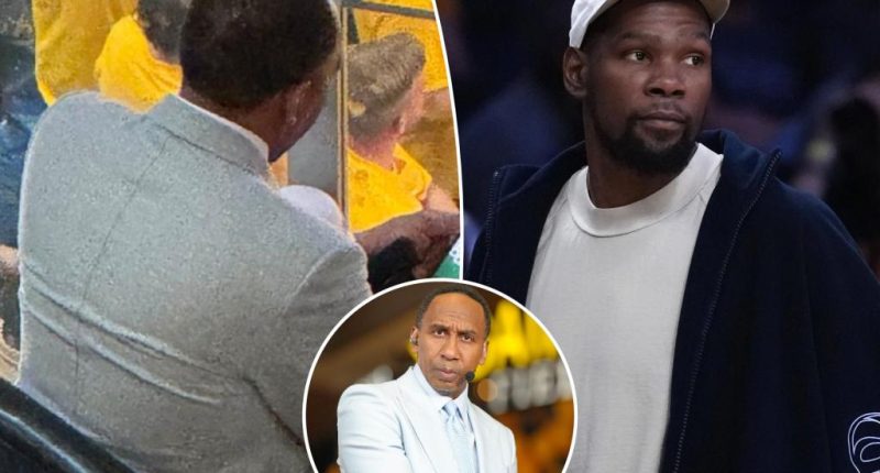 Stephen A. Smith under fire for playing game on his phone during NBA Finals while Kevin Durant joins the mocking