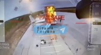 Two major Russian airfields for Vladimir Putin 's nuclear strike warplanes - one in the Arctic, the other in Siberia - were reported ablaze today following 'explosions'