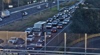 There are massive traffic delays on the M4 after a four-vehicle crash