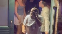 Taylor Swift and Travis Kelce were seen leaving a restaurant by a shocked fan in New York