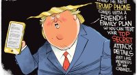 Trump Phone Friends and Family Plan by Rick McKee, CagleCartoons.com