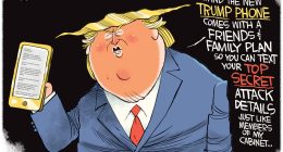 Trump Phone Friends and Family Plan by Rick McKee, CagleCartoons.com