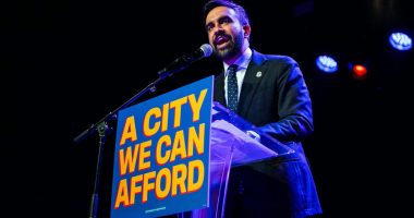 New York mayoral candidate Zohran Mamdani speaks to supporters in Brooklyn on May 4, 2025.