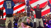 Tom Brady ‘spits’ on Jets jersey, rips up Eli Manning one in Fanatics Fest WWE heel entrance