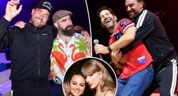 Travis Kelce has guys’ night out in Kansas City while Taylor Swift dines in NYC