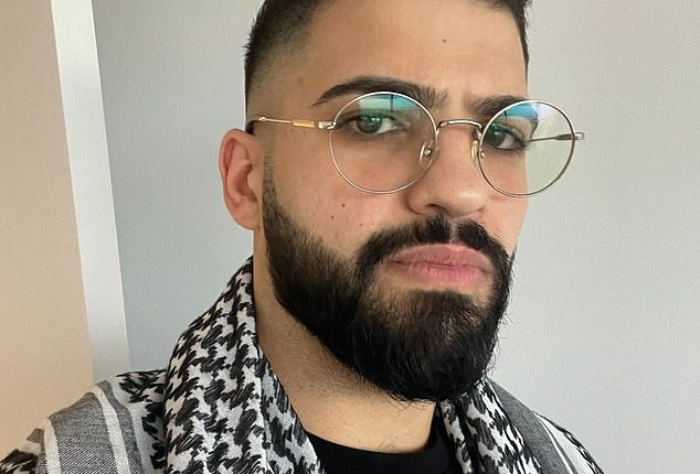 Activist and pride speaker Basem Kerbage (above) delivered a speech at Trinity Grammar, Kew, as a Pride Week activity last Friday before students discovered a suggestive video