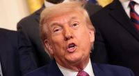 Trump's Gigantic Bald Spot Sneaks Out As Bleached Combover Does Him Dirty