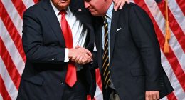 Donald Trump (pictured left) made it clear who the leader of the MAGA movement still is after Tucker Carlson (pictured right) suggested he's abandoned 'America First' principles to support Israel