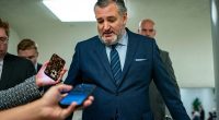 Sen. Ted Cruz, R-TX, walks to the Senate Chamber