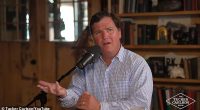 Tucker Carlson (pictured) slammed his former Fox News colleague Jennifer Griffin as 'the deepest of the deep state' as he continued to hammer at his former employers over their coverage of the Israel-Iran war
