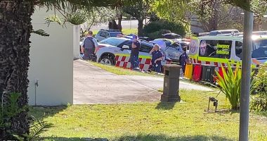 Police and paramedics rushed to a Fingal Bay home just after midday on Monday