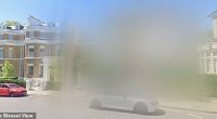 This home, in Phillimore Gardens in Kensington, has been blurred out. The road is home to some of the most expensive houses in the country