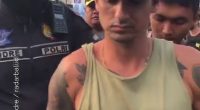An Australian staying in Bali, Philip James Nelson (pictured) was halted by Bali police while driving a scooter without a helmet