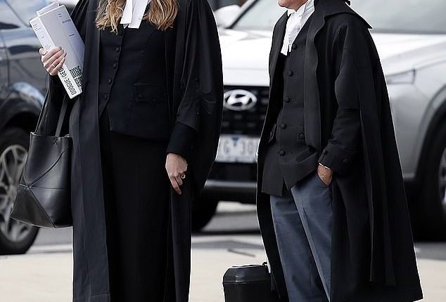 Patterson's legal team Sophie Stafford and Colin Mandy, SC on Thursday