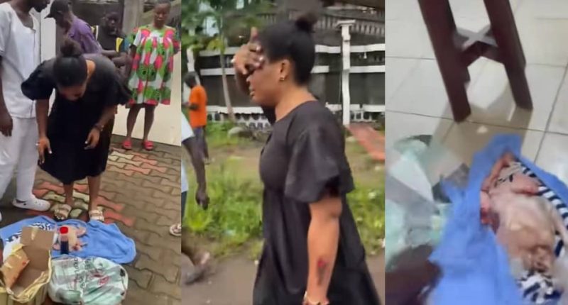 Woman caught faking miscarriage by placing chicken in box as deceased baby