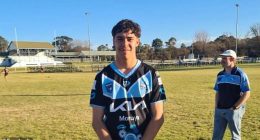Malaki Moreton (pictured) was airlifted to hospital after suffering a spinal injury during a footy match on the NSW south coast