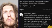 ‘Going to grab my buddies tow truck’: Florida man threatens to ‘plow through’ ICE protesters, says they should ‘go with’ people being deported, cops say