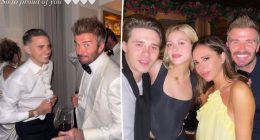 ‘Proud’ Romeo Beckham gushes over dad David’s knighthood as rift with brother Brooklyn continues