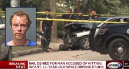 ‘The car actually goes airborne’: Baby dies on her 1st birthday after drunk driver runs over her and 11-year-old sister walking to park, police say