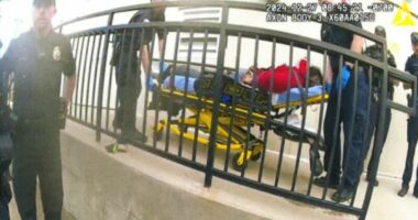 'Let's strap the crap out of him': Paramedic's 'reckless acts' restraining man during arrest led to his 'untimely' death, prosecutors say