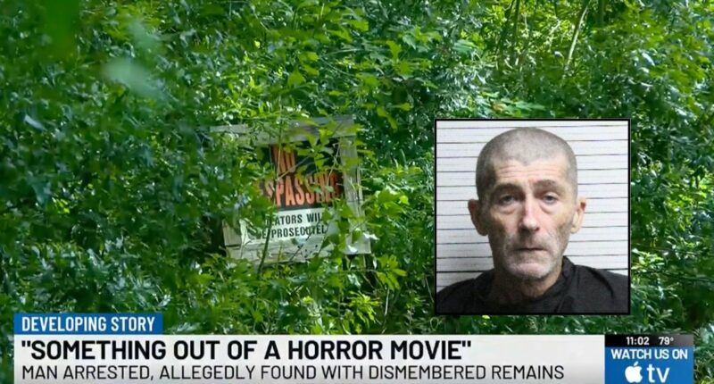 'Removing her bones': Husband who relaxed on couch with wife's remains all around him in 'containers' now facing murder charge, cops say