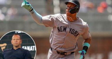 Aaron Judge ties Alex Rodriguez on Yankees’ all-time home run list with 351st blast
