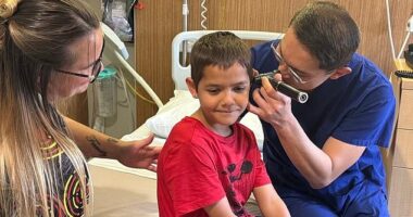 Jahkye (pictured) is one of 100 children whose lives have been transformed by free surgery