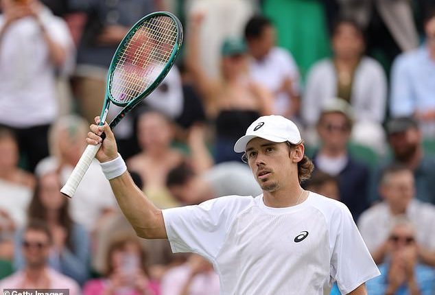 Aussie Alex de Minaur (pictured) has booked the dream Wimbledon clash with Novak Djokovic