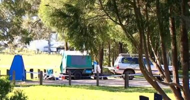 A popular campsite remains a crime scene after a baby boy drowned in the lake on Saturday