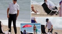 Biden struggles to set up beach chair in Malibu during first Fourth of July weekend since leaving office