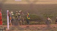 Parafield Airport was shut down after a man in dark clothes was spotted on the runway