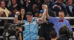 Referee Les Fear (pictured right) has complained to Combat Sport NSW over conduct from Sonny Bill Williams' camp after Wednesday night's bout in Homebush